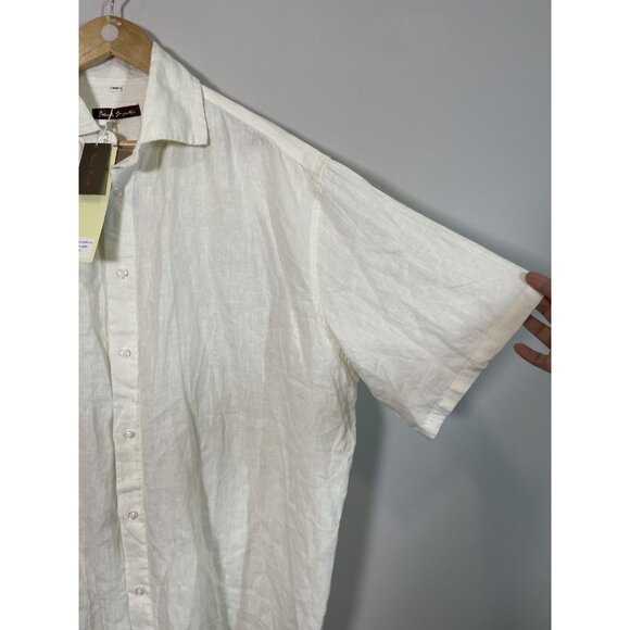 Island Importer Mens Linen Shirt XXL White Casual Beach Summer Short Sleeve - Picture 6 of 11